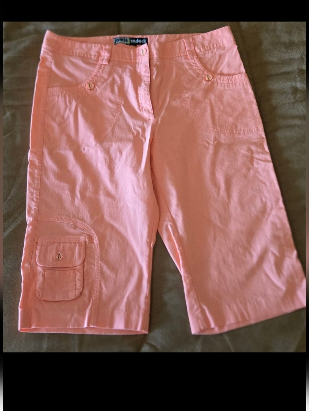 Jamie Sadock Melon Orange Long Shorts Capris. 32" Waist. 14" Inseam. EUC!
